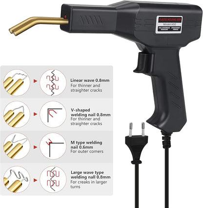 Trusa Pistol de lipit din plastic cu capse termice