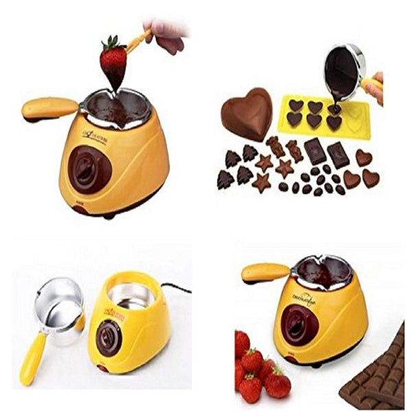 Aparat electric pentru topit ciocolata + Set Fondue - Chocolatiere