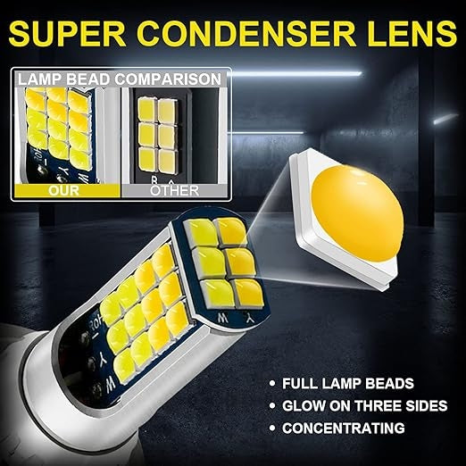 Set 2 Bec Led H7 3030 Smd 90W cu 2 moduri de lumina (rece si calda)