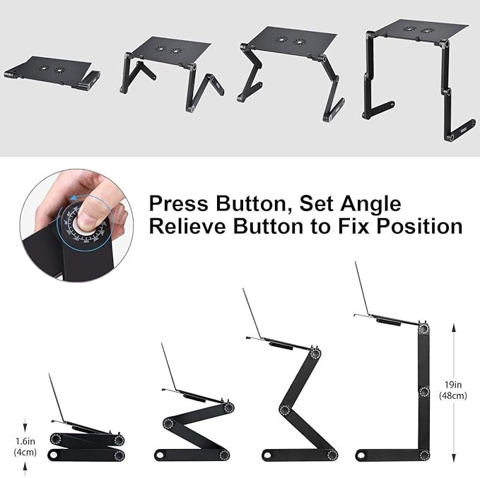 Masa laptop multifunctionala T8 cu ventilator
