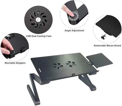 Masa laptop multifunctionala T8 cu ventilator