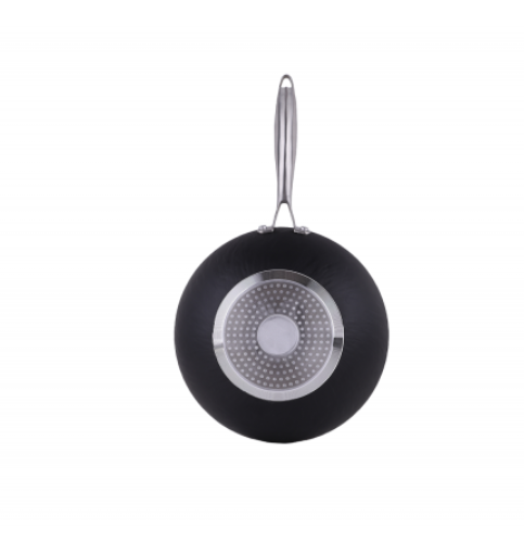 Tigaie Wok Zilan ZLN0934, Diametru 28 cm, 7 straturi de material, Maner nituit, Compatibil cuptor si masina de spalat vase