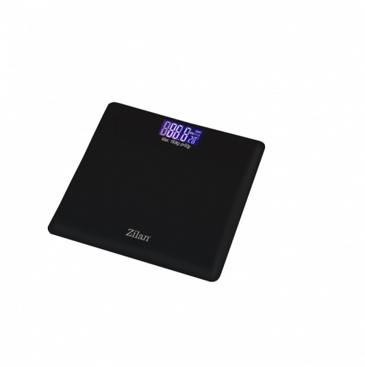 Cantar corporal Floria ZLN din sticla securizata, capacitate 3-180kg, Display LCD dif culori