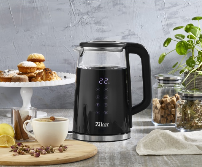 Fierbator electric Zilan ZLN7859 Negru, ecran digital, putere 2200W, panou de comanda tactil