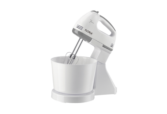 Mixer cu bol Floria ZLN-7577 ALB, 7 viteze, Bol plastic 2 Litri, Putere 150W, ALB