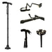 Baston de sprijin Trusty Cane cu inaltime reglabila, pliabil, cu lanterna si pivoti stabilizatori