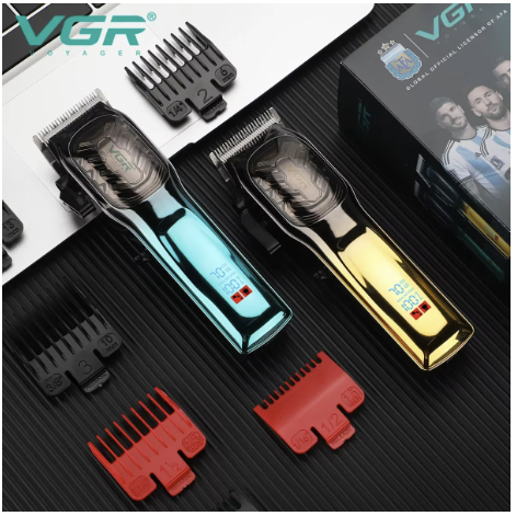 Aparat de Tuns Fara Fir, VGR V-654, Lame din Otel Inoxidabil, Baterie 2000mAh, Incarcare USB, 6 Distantiere, Verde-Negru