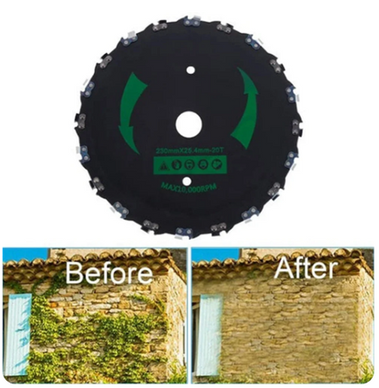 Disc NR 9 pentru motocoasa 230 X 20T cu dinti tip lant drujba MX693