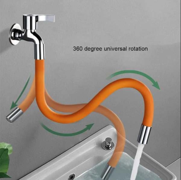 Set 2 x Prelungitor Flexibil Tip Furtun pentru Robinet 50 CM