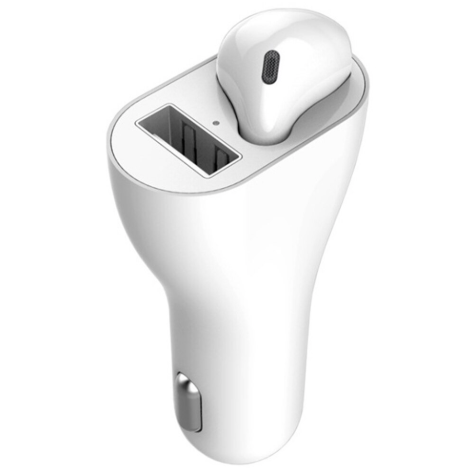 Set 2 in 1 Incarcator auto cu Casca bluetooth