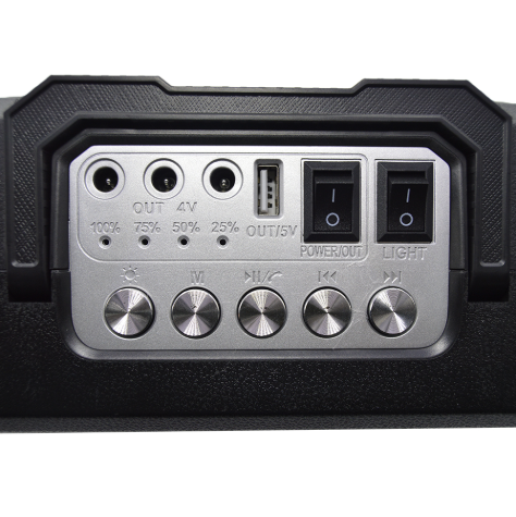 Boxa tip sistem iluminare LED cu 2 becuri USB MP3 BT Q YX1793