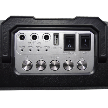 Boxa tip sistem iluminare LED cu 2 becuri USB MP3 BT Q YX1793