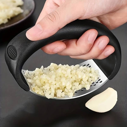 Presa manuala pentru usturoi, curbata, inox