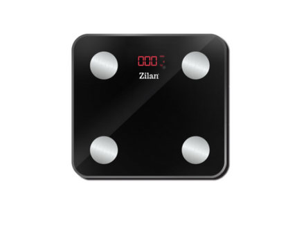 Cantar corporal Zilan din sticla securizata, capacitate 3-180kg, Aplicatie OKOK, Display LED