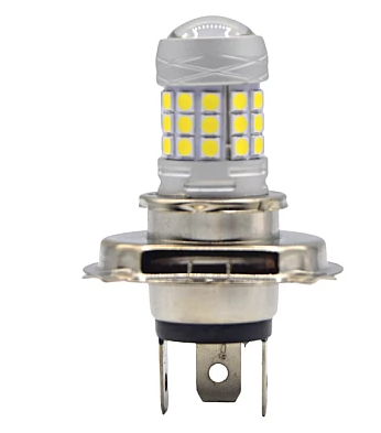 Set 2 becuri auto H4 cu 42 LED SMD 120W 6000k 12/80V doua faze lupa