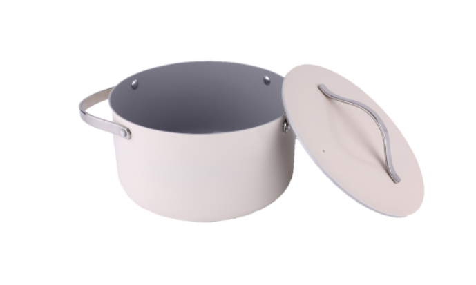 Oala Zilan ZLN0866 din 5 straturi de material, 20 cm diametru, capacitate 2.7l, Otel inoxidabil, Manere nituite