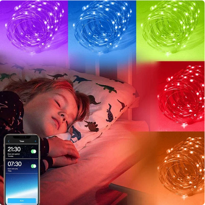 Instalatie luminoasa inteligenta bluetooth 4.0 control din aplicatie conectare prin USB 8 metri multicolora