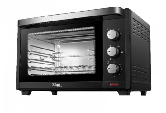Cuptor electric Zilan ZLN-1024 Rozerin, 2000 W, 45 Litri, Temperatura Reglabila, Geam Duble, Negru