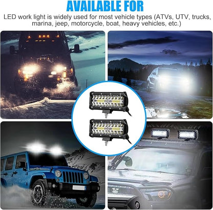 Proiector LED Bar 120W Offroad 16 cm 9600 Lumeni