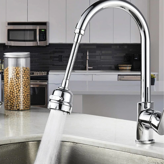Extensie flexibilă pentru robinet, cu rotație 360° și filtru de apă