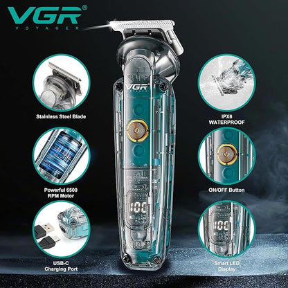 Trimmer profesional de tuns VGR pentru par si nas V949
