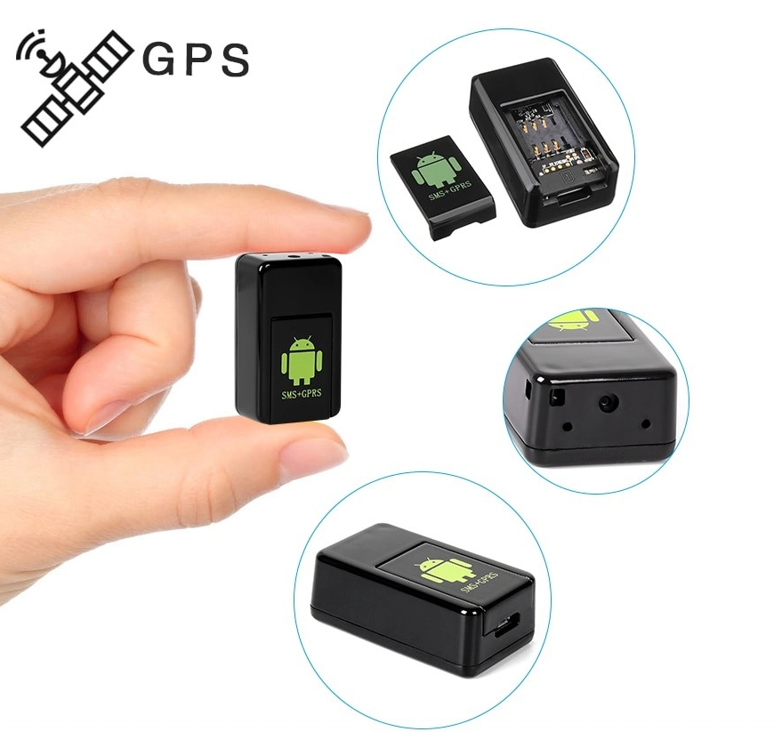 Mini GPS Tracker Techstar®, Localizare GPS, Microfon, MicroSD, SIM GPRS Si MMS, Negru