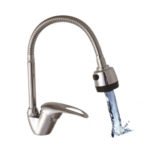 Baterie bucatarie dus flexibil, 2 jeturi, Zilan-Inox