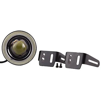 Set 2 Proiectoare 76 mm Angel Eyes cu LED DRL Lumina Alba