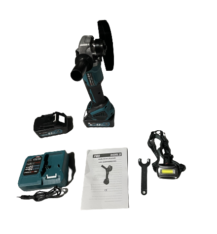 Flex cu 2 acumulatori 36V 8AH pentru disc 125mm + lanterna PRO TOOLS