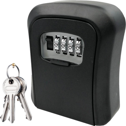 Seif Mic KS405 pentru chei cu Combinatie si Montaj pe perete Negru