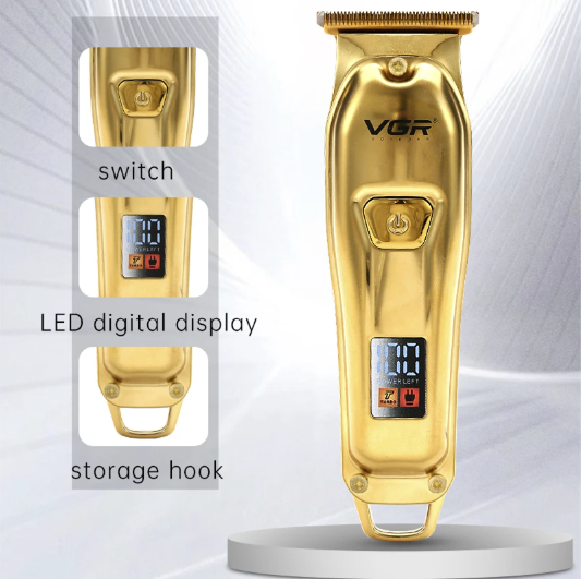 APARAT DE TUNS FARA FIR, VGR V-965 Lama T de Precizie, LED, Turbo, USB-C, 120 min Autonomie – Auriu