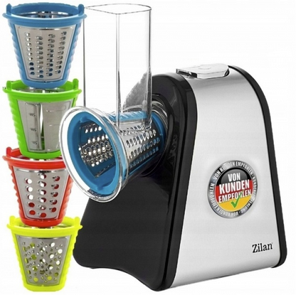 Razatoare si Feliator Zilan Fresh Putere 200W, 4 accesorii, Inox