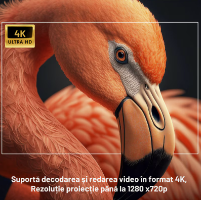 Proiector LCD HD LED cu Difuzoare Incorporate Alb