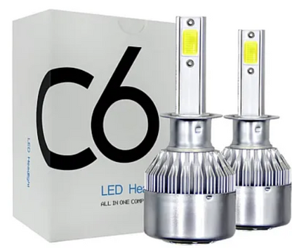 Set 2 becuri Led C6 H1 putere 36W temperatura 6500K