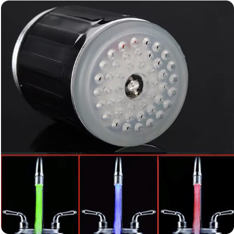 Cap de robinet cu LED si senzor de temperatura