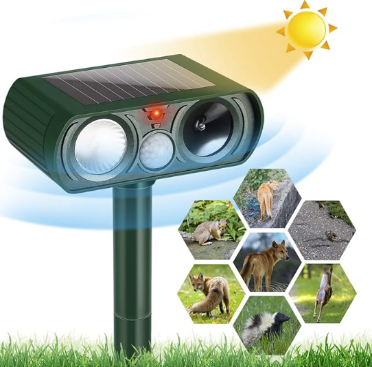 Aparat solar pentru gradina, antidaunatori, Ultrasonic Animal Repeller