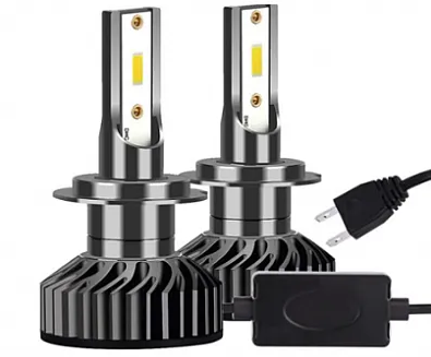 Set 2 becuri LED H7 F2 COB Canbus 100W lumina alb-rece 12.000 lumeni