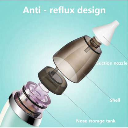 Aspirator nazal electric pentru copii, 5 trepte de putere cu 2 capete de silicon