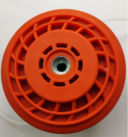 Cap motocoasa buton metal gri+portocaliu MX144