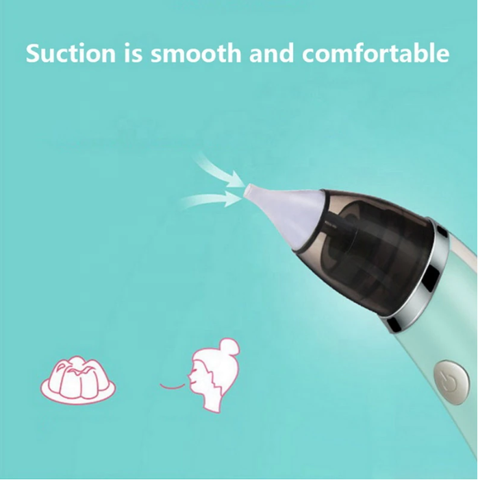 Aspirator nazal electric pentru copii, 5 trepte de putere cu 2 capete de silicon