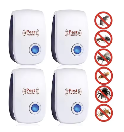 Set 4 x Dispozitiv antidaunatori Pest Reject Repeller Ultrasonic