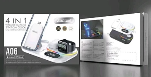 Incarcator Wireless 4 in 1 A06 cu Incarcare Rapida