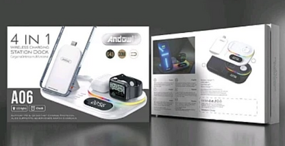 Incarcator Wireless 4 in 1 A06 cu Incarcare Rapida