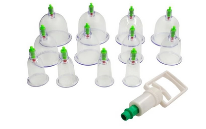 Set 12 ventuze din silicon, cu vacuum, pentru masaj