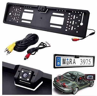 Suport pentru numar auto cu camera video marsarier incorporata