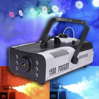 Aparat profesional pentru fum, cu 6 LED-uri RGB, cu telecomanda sau actionare manuala