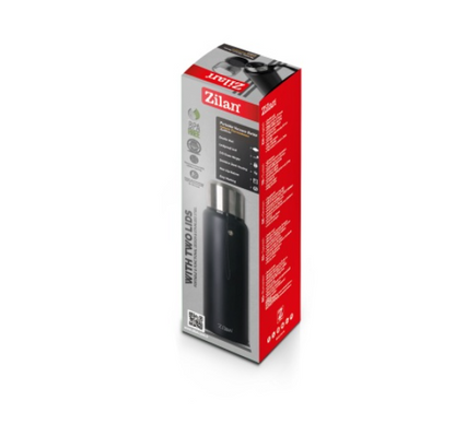Termos portabil Zilan ZLN, capacitate 1L, pastreaza rece 24 ore, cald 12 ore, pereti dublii, negru