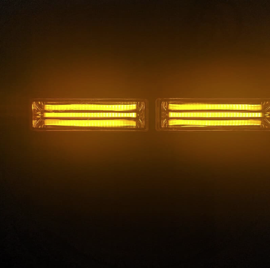 Rampa avertizare galbena 6 CASETE LED COB 126W 12-24V