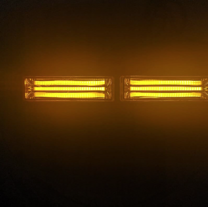 Rampa avertizare galbena 6 CASETE LED COB 126W 12-24V