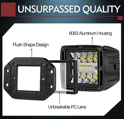 Proiector auto 48W 4/6/4 LED 3 randuri 12/24v